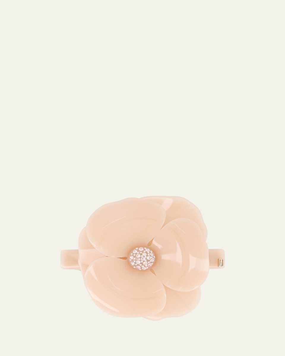 Flower Swarovski Crystals Acetate Barrette